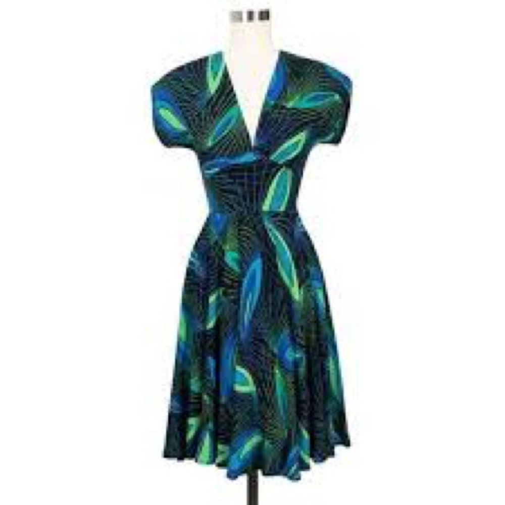 Psychedelic Feathers Claire dress sz 24